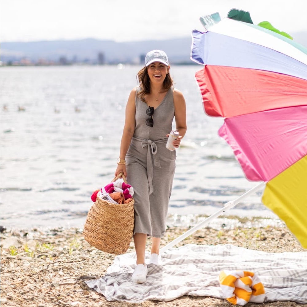 Jillian Harris x Smash + Tess The Lakeside Romper in Slay Grey